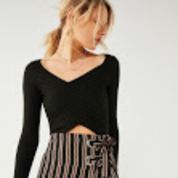 Urban Outfitters Tops - Urban Outfitters wrap crop top NWOT S
